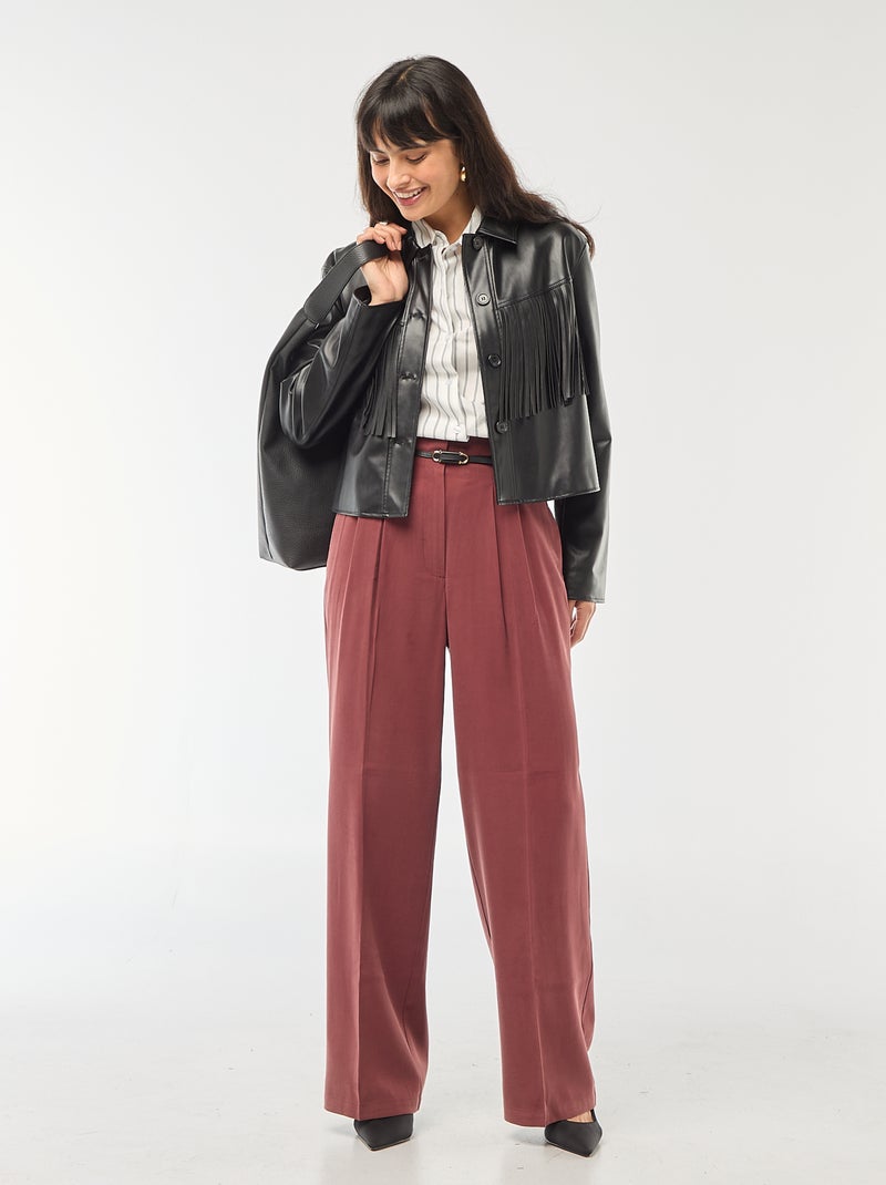 Camisa de popelina com mangas compridas Branco - Kiabi
