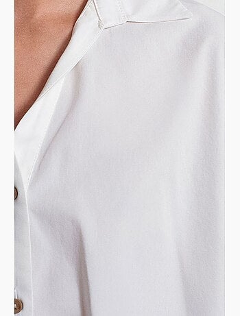 Camisa de popelina de algodão de corte largo e solto dilvin