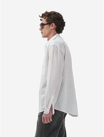 Camisa de popelina de corte regular com botões giesto