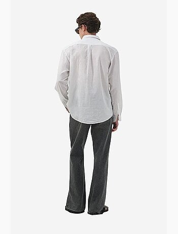 Camisa de popelina de corte regular com botões giesto