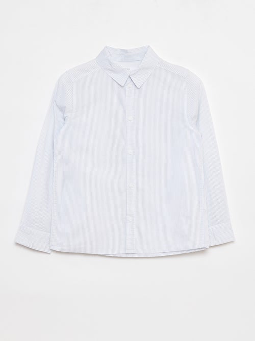 Camisa de popelina de manga comprida - Kiabi