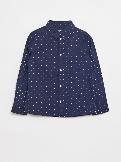 Camisa de popelina de manga comprida - Kiabi