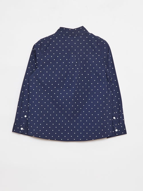 Camisa de popelina de manga comprida - Kiabi