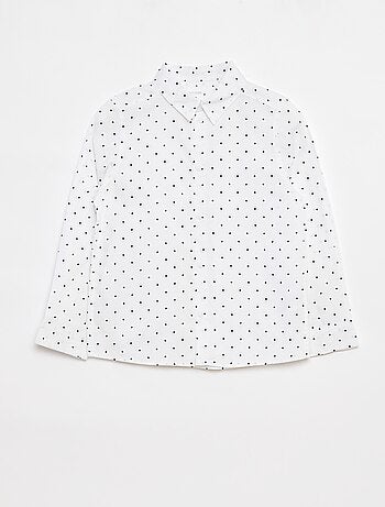 Camisa de popelina de manga comprida