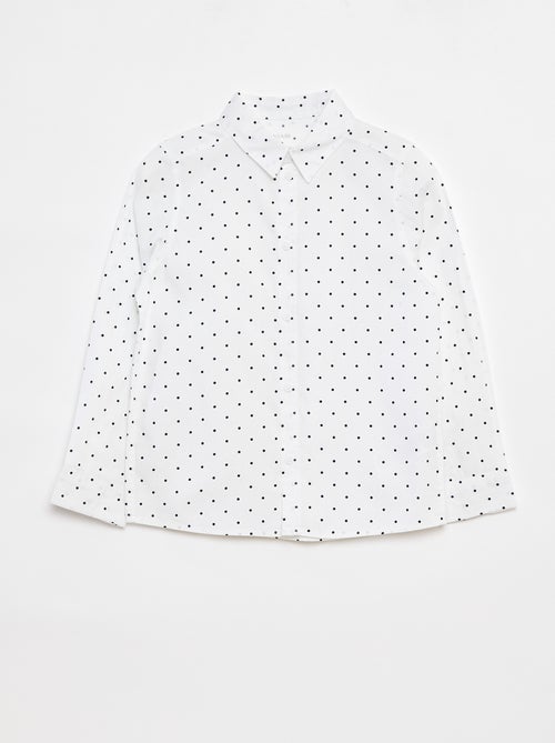Camisa de popelina de manga comprida - Kiabi