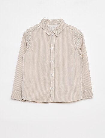 Camisa de popelina de manga comprida