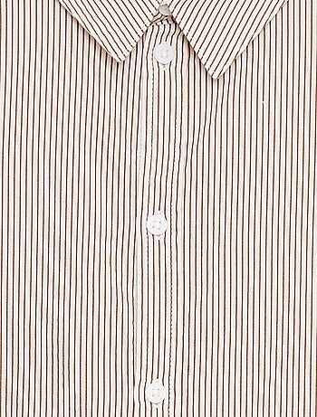 Camisa de popelina de manga comprida