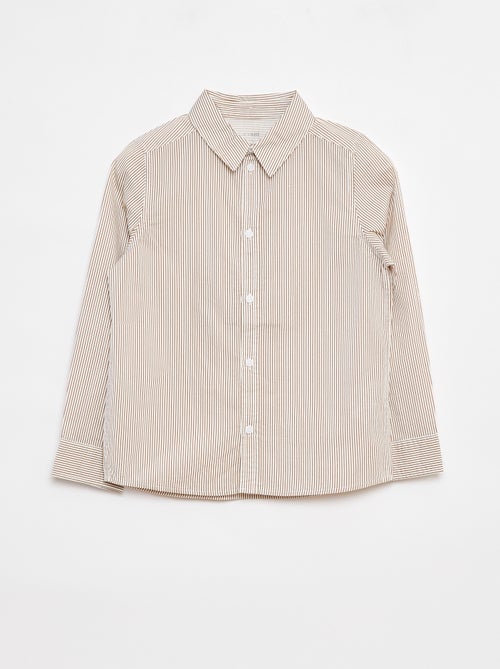 Camisa de popelina de manga comprida - Kiabi