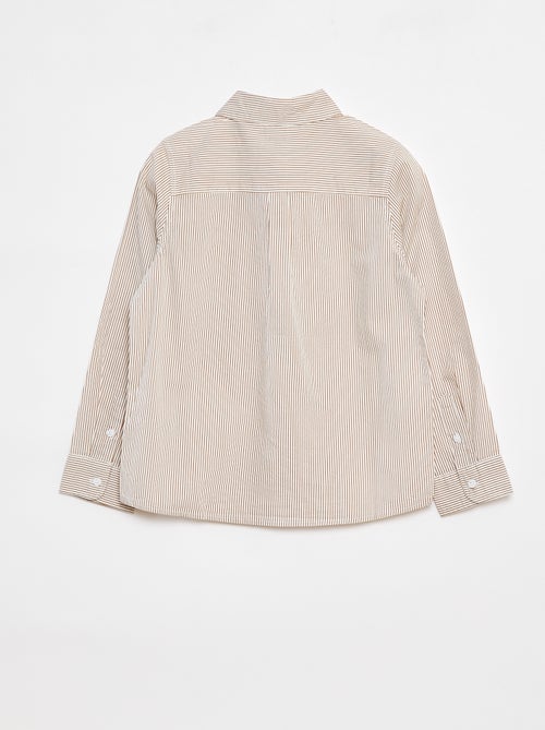 Camisa de popelina de manga comprida - Kiabi