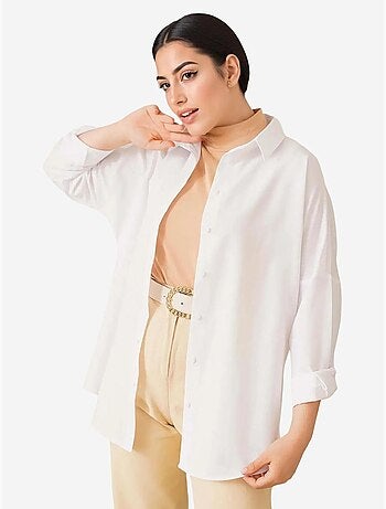 Camisa de popelina relaxed fit com fecho de botões bdart