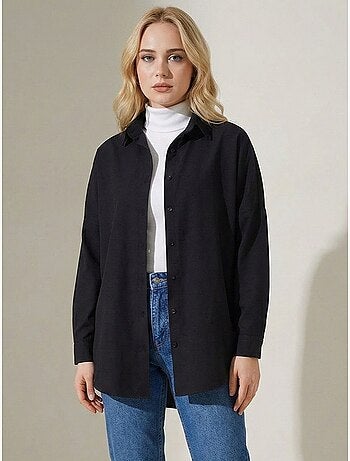 Camisa de popelina relaxed fit com fecho de botões bdart