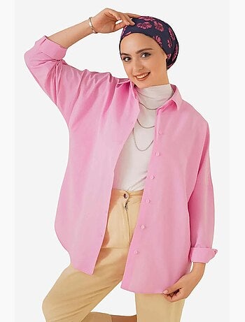 Camisa de popelina relaxed fit com fecho de botões bdart