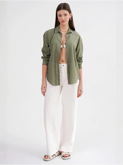 Camisa de popelina relaxed fit mixray - Kiabi