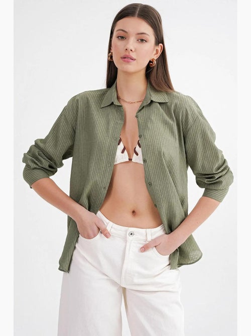 Camisa de popelina relaxed fit mixray - Kiabi