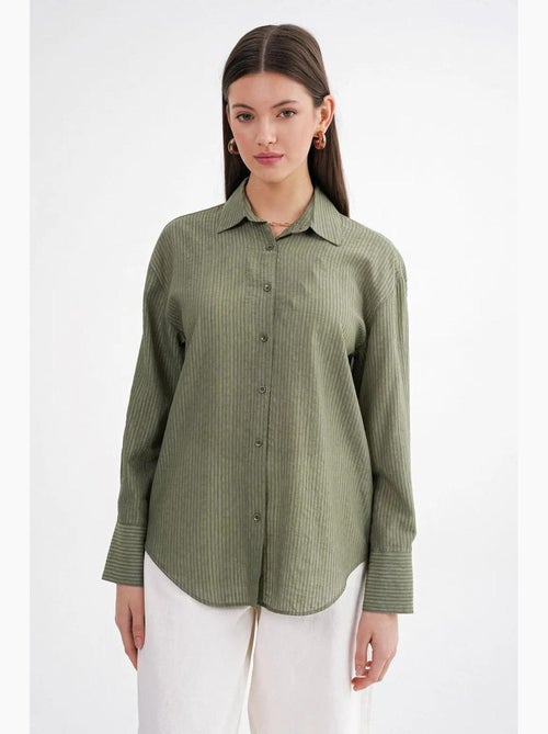 Camisa de popelina relaxed fit mixray - Kiabi