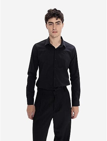 Camisa de popelina slim fit com botões giesto