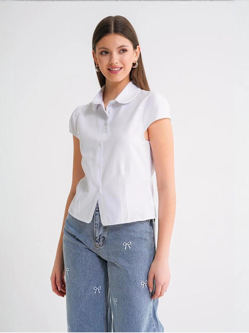 Camisa de popelina slim fit mixray Branco - Kiabi
