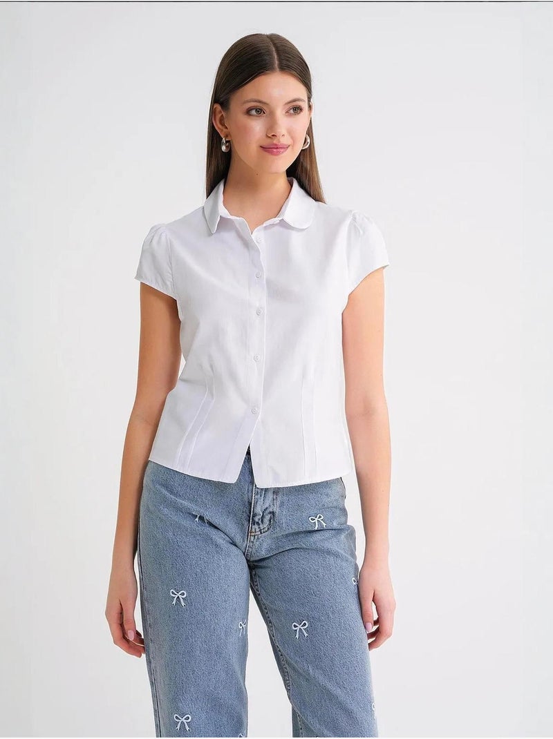 Camisa de popelina slim fit mixray Branco - Kiabi