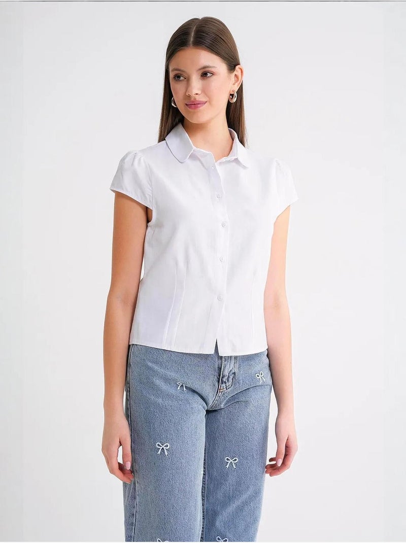 Camisa de popelina slim fit mixray Branco - Kiabi