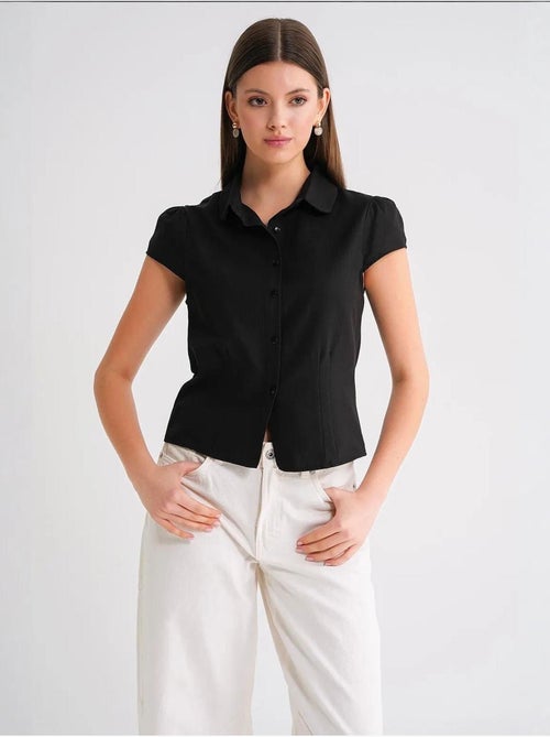Camisa de popelina slim fit mixray - Kiabi Camisa de popelina slim fit mixray - Kiabi