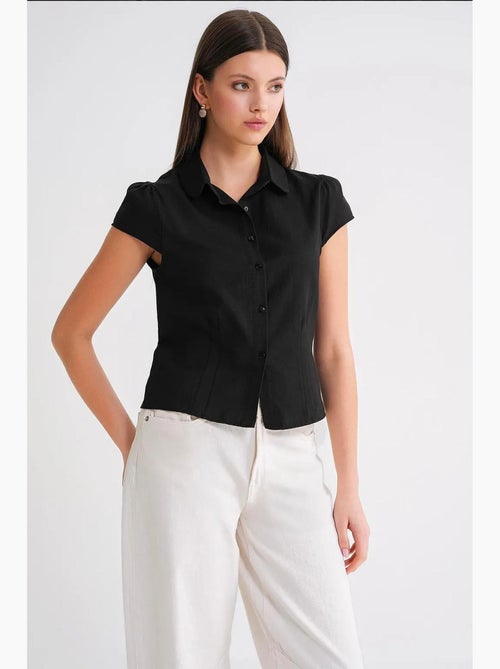 Camisa de popelina slim fit mixray - Kiabi Camisa de popelina slim fit mixray - Kiabi