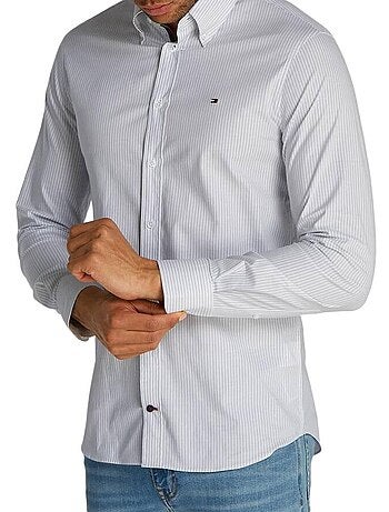 Camisa de Popelina Tommy Hilfiger para Homem Branca/Azul