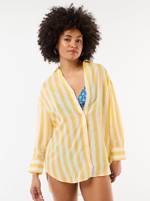 Camisa de praia fluida estampada - Kiabi