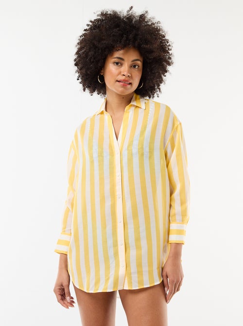 Camisa de praia fluida estampada - Kiabi