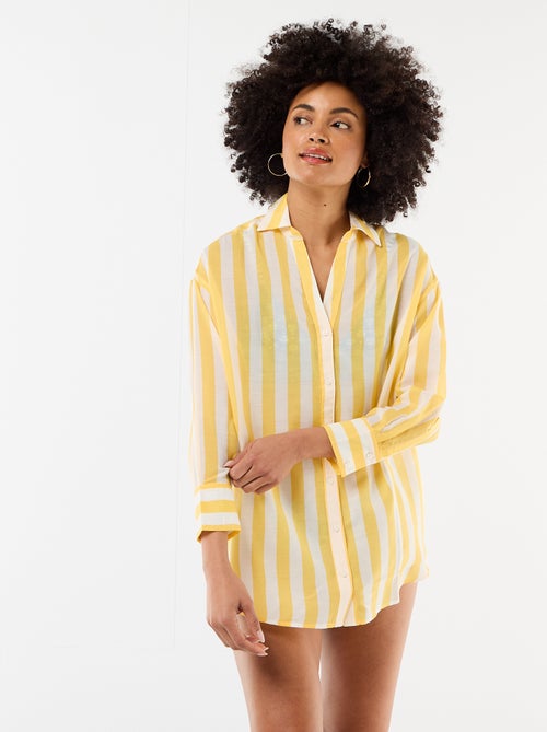 Camisa de praia fluida estampada - Kiabi