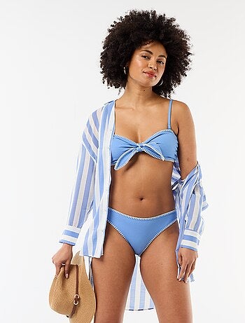Camisa de praia fluida estampada