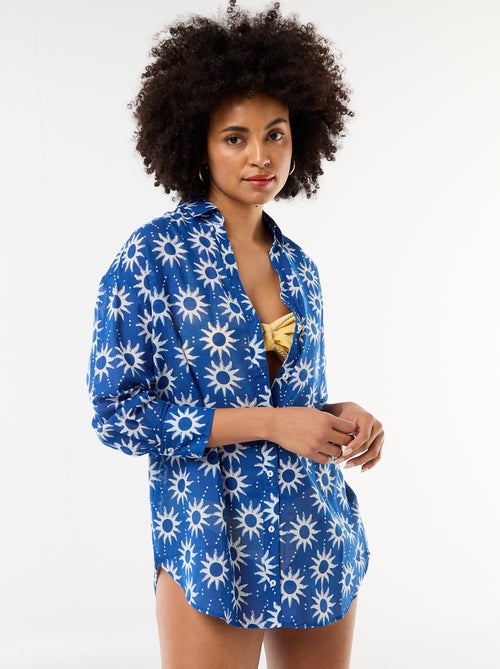 Camisa de praia fluida estampada - Kiabi