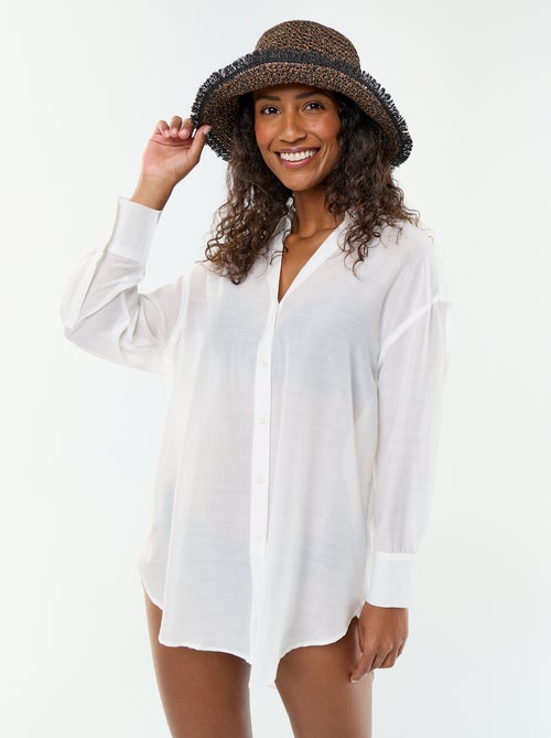 Camisa de praia fluida estampada - Kiabi