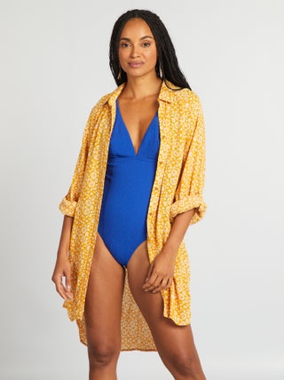 Camisa de praia semi-comprida
