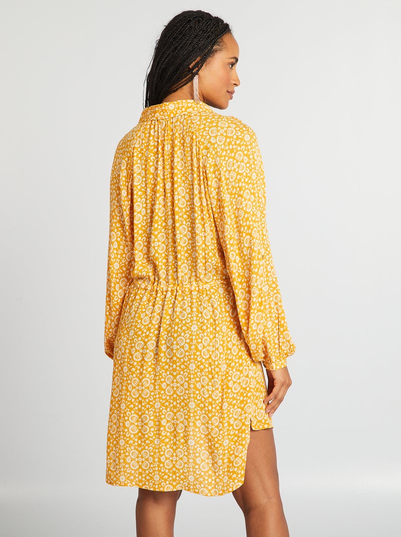 Camisa de praia semi-comprida AMARELO - Kiabi