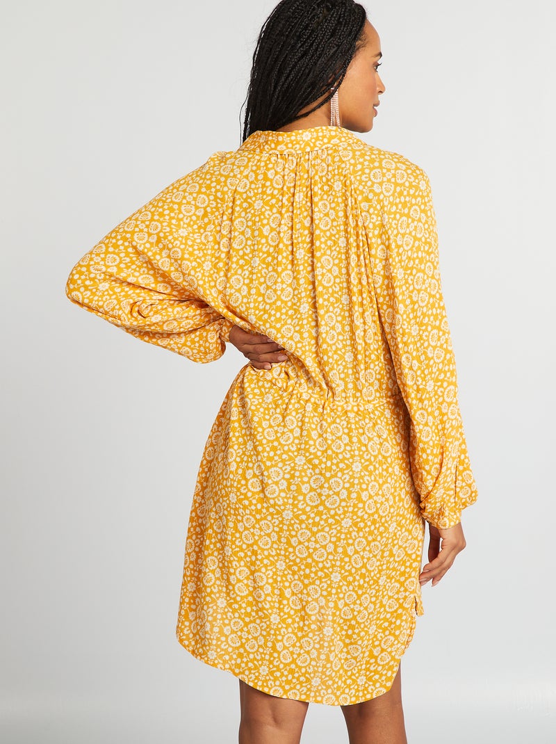 Camisa de praia semi-comprida AMARELO - Kiabi
