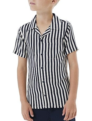 Camisa de Rapaz Name it Ferane Riscas Preto/Branco
