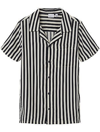Camisa de Rapaz Name it Ferane Riscas Preto/Branco