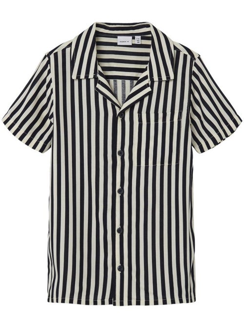Camisa de Rapaz Name it Ferane Riscas Preto/Branco - Kiabi Camisa de Rapaz Name it Ferane Riscas Preto/Branco - Kiabi