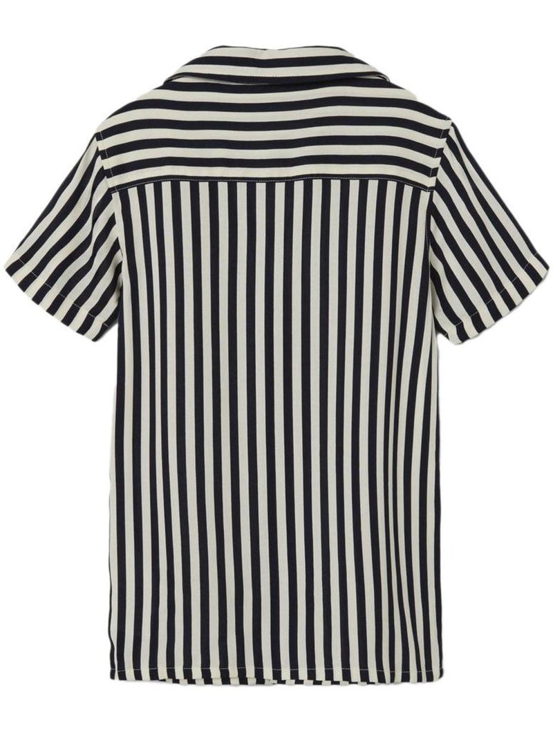 Camisa de Rapaz Name it Ferane Riscas Preto/Branco Preto - Kiabi