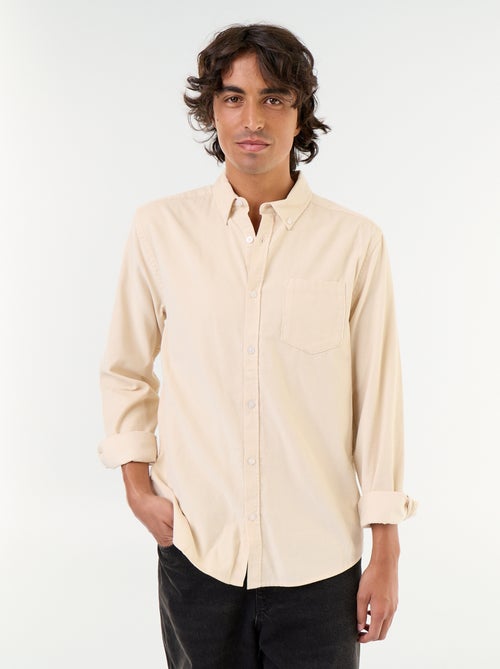 Camisa de veludo cotelê - Kiabi