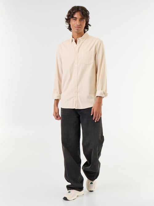 Camisa de veludo cotelê - Kiabi
