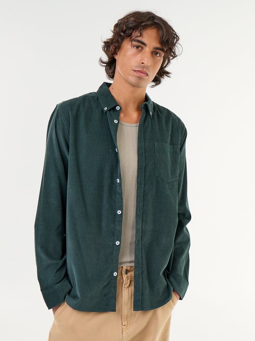 Camisa de veludo cotelê - Kiabi