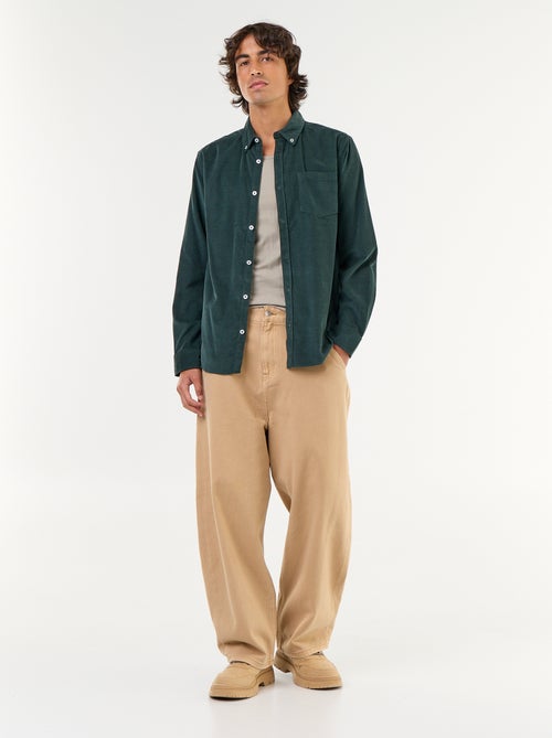 Camisa de veludo cotelê - Kiabi