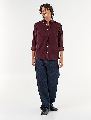 Camisa de veludo cotelê