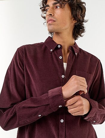 Camisa de veludo cotelê