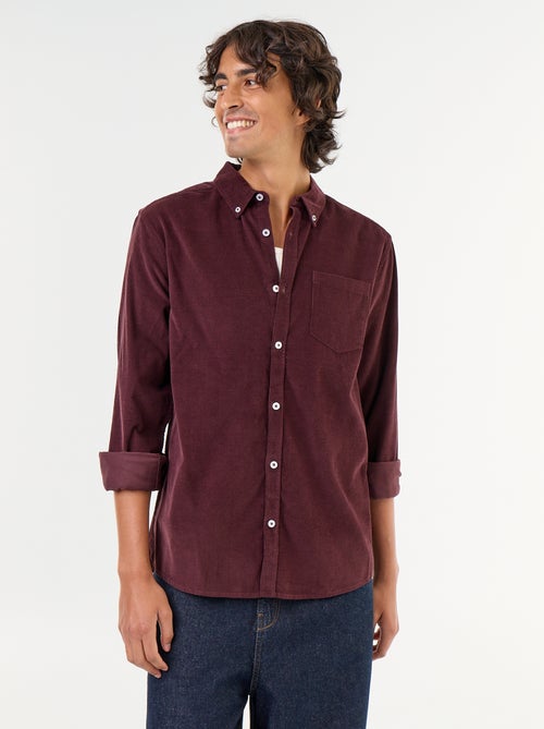 Camisa de veludo cotelê - Kiabi