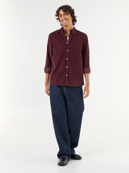 Camisa de veludo cotelê - Kiabi
