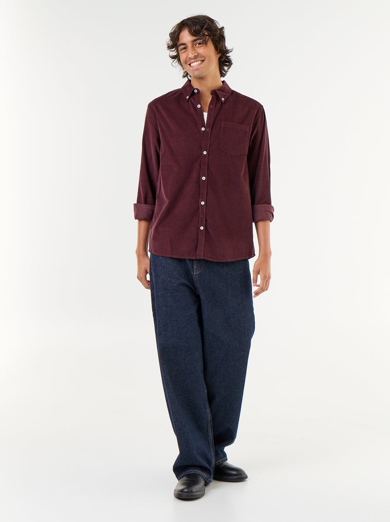 Camisa de veludo cotelê Violeta - Kiabi