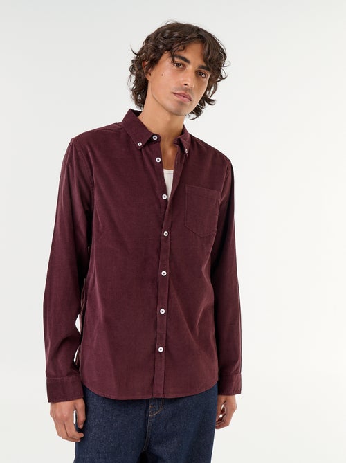 Camisa de veludo cotelê - Kiabi