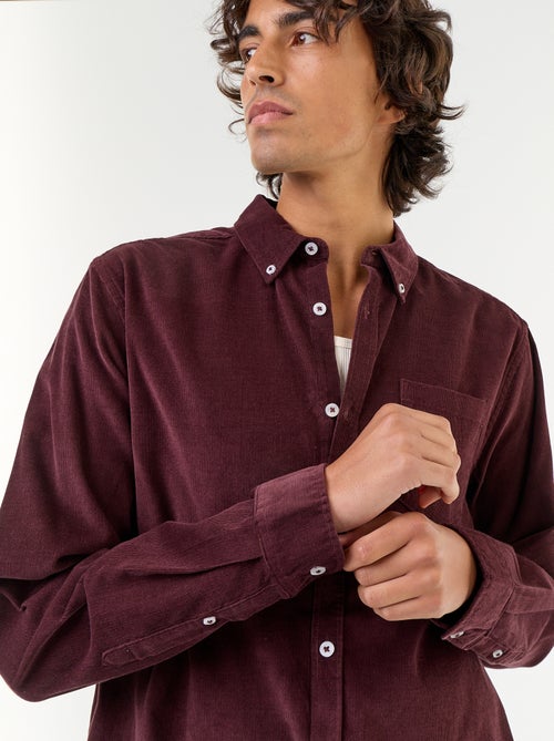 Camisa de veludo cotelê - Kiabi